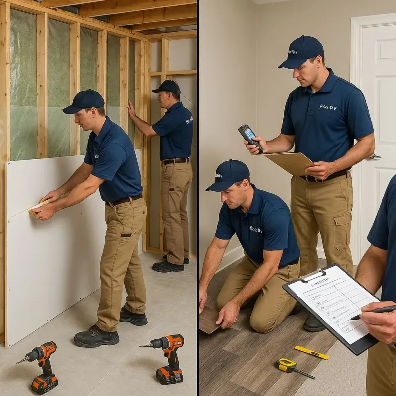 Repairs and Reconstruction process in Hollywood Park, TX